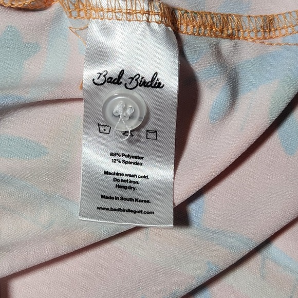 BAD BIRDIE Golf Polo Orange Hawaiian tropical Hotel California performance‎ sz M - Picture 4 of 5